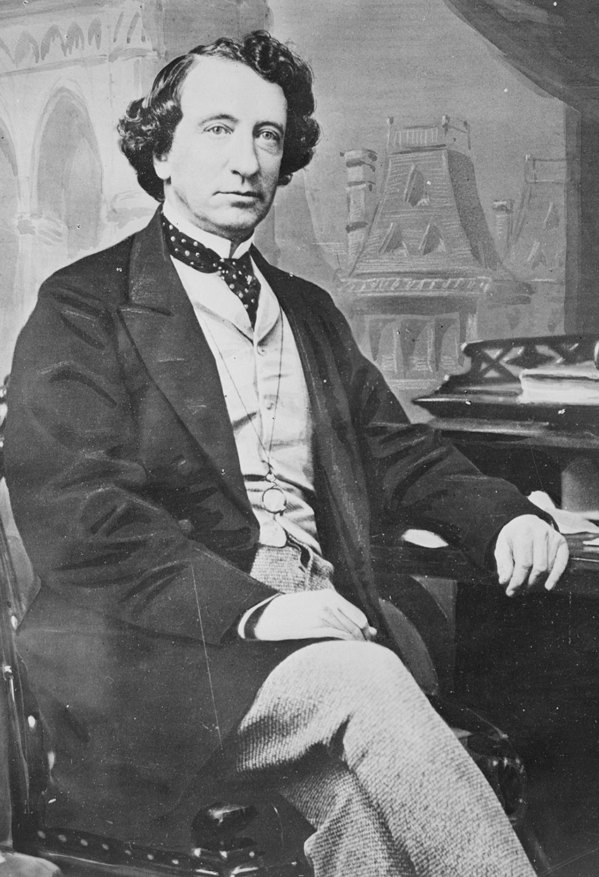 An 1869 portrait of Sir John A. MacDonald, prime minister of Canada.