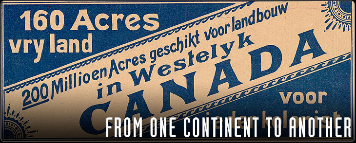 Coupon in Dutch offering free land suitable for agricultural to each settler who comes to western Canada.