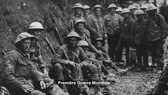 Photo of Canadian soldiers during the First World War.