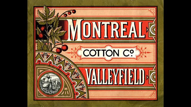 Vintage logo of the Montreal Cotton Company.
