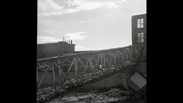 Photography of factory demolition.
